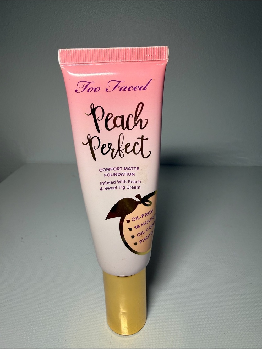 Too Faced Peach Perfect Comfort Matte Foundation - Warm Beige